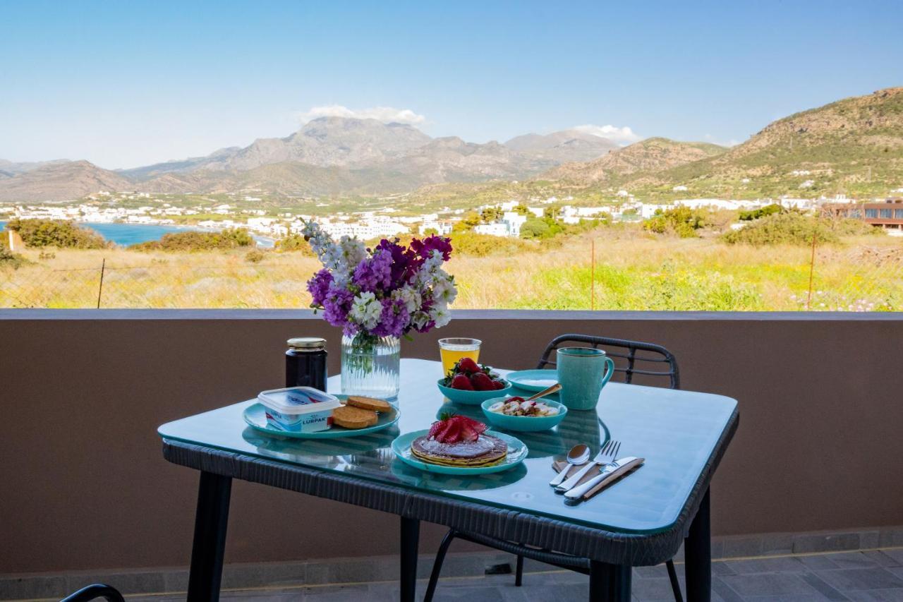 Studio Athena With Panoramic View Of Makrygialos Apartment Pilalimata Luaran gambar