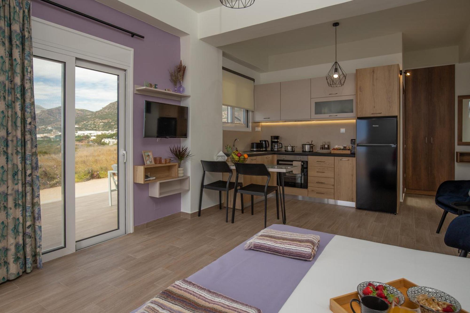 Studio Athena With Panoramic View Of Makrygialos Pilalimata Luaran gambar
